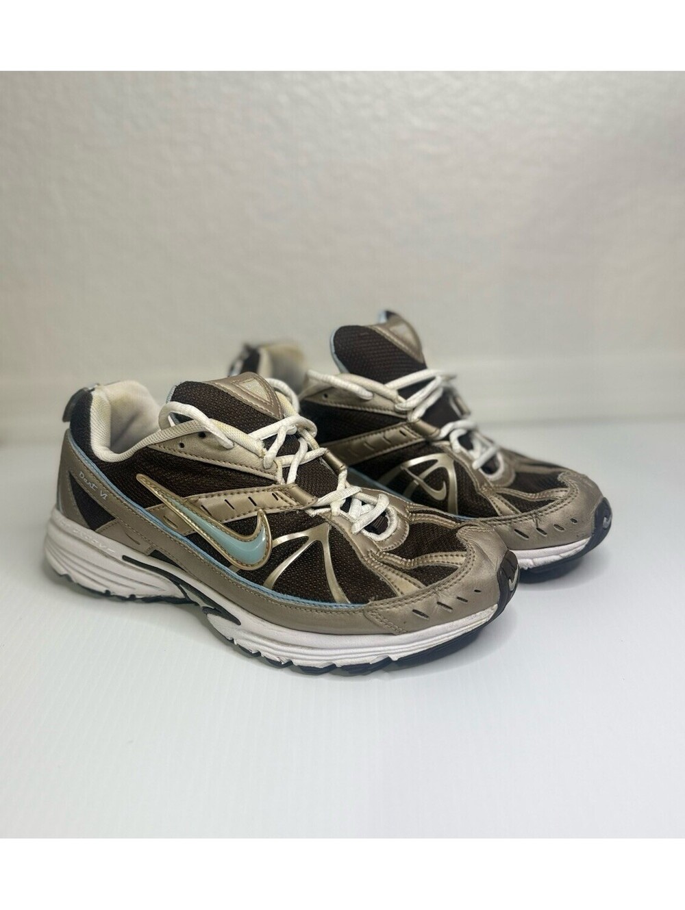 Nike Dart V1 Women’s Size 8 Running Shoes Gray Blue Black Athletic Sneakers